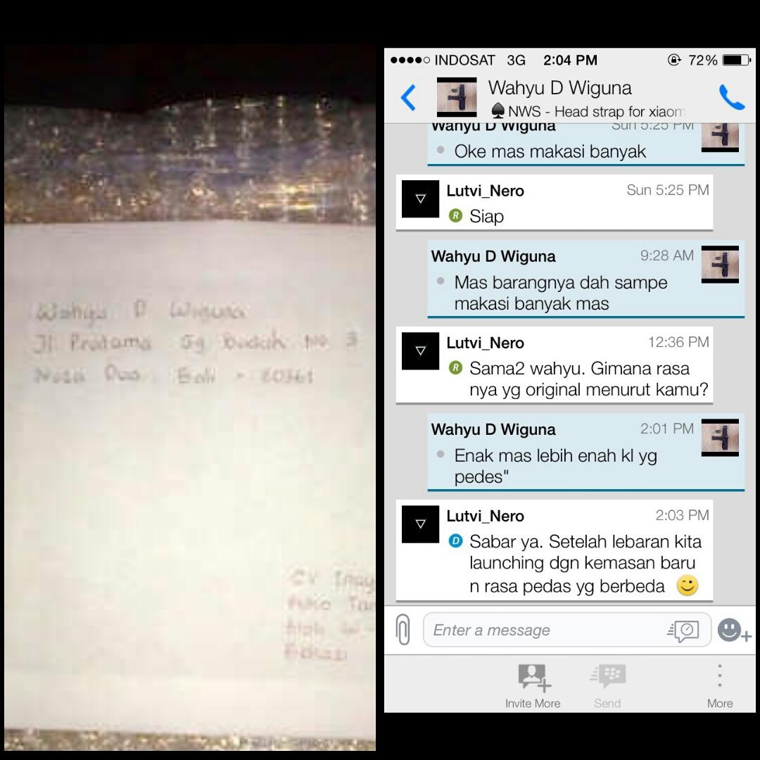 daCheeze_'s tweet image. Terimakasih buat Bli Wahyu. Di tunggu orderan nya lagi. Hehehe