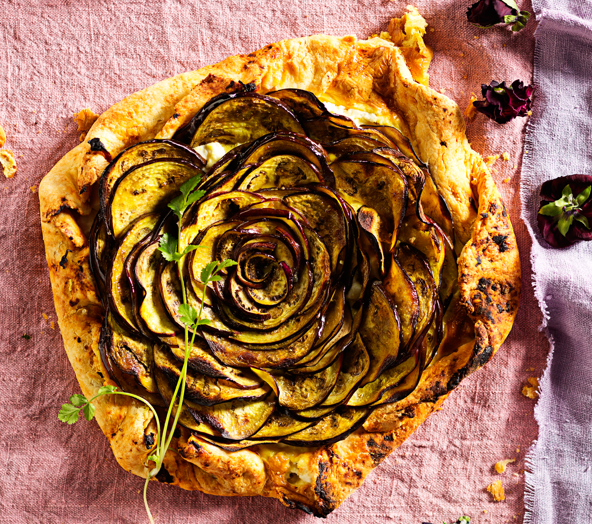 WWTaste's tweet photo. If looks are anything to go by, this mesmerising brinjal &amp; feta tart will be transformative. http://t.co/KlaA9LZGA5 http://t.co/B542wDd0v2