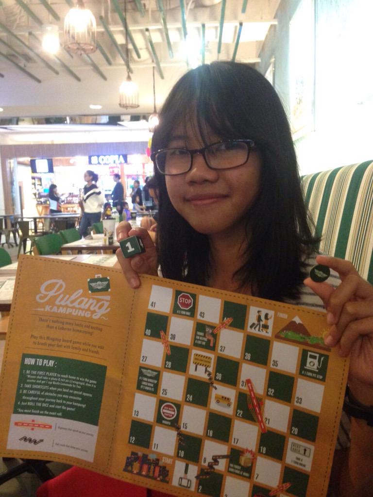 Aurel_zaura's tweet photo. The winner of the games today, thanks for amusing us with your gameboard "Pulang Kampung"! @WingstopID http://t.co/iTHW7B7v46