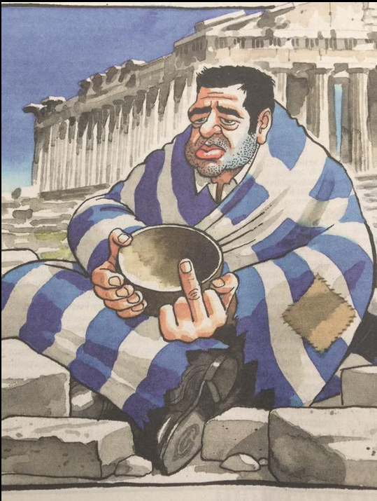 jodigraphics15's tweet photo. Is this how the newspaper @thetimes sees the greek people who said #NO to #Austerity?Really? #Greferendum #EuroSummit http://t.co/KPwhbxBtR1
