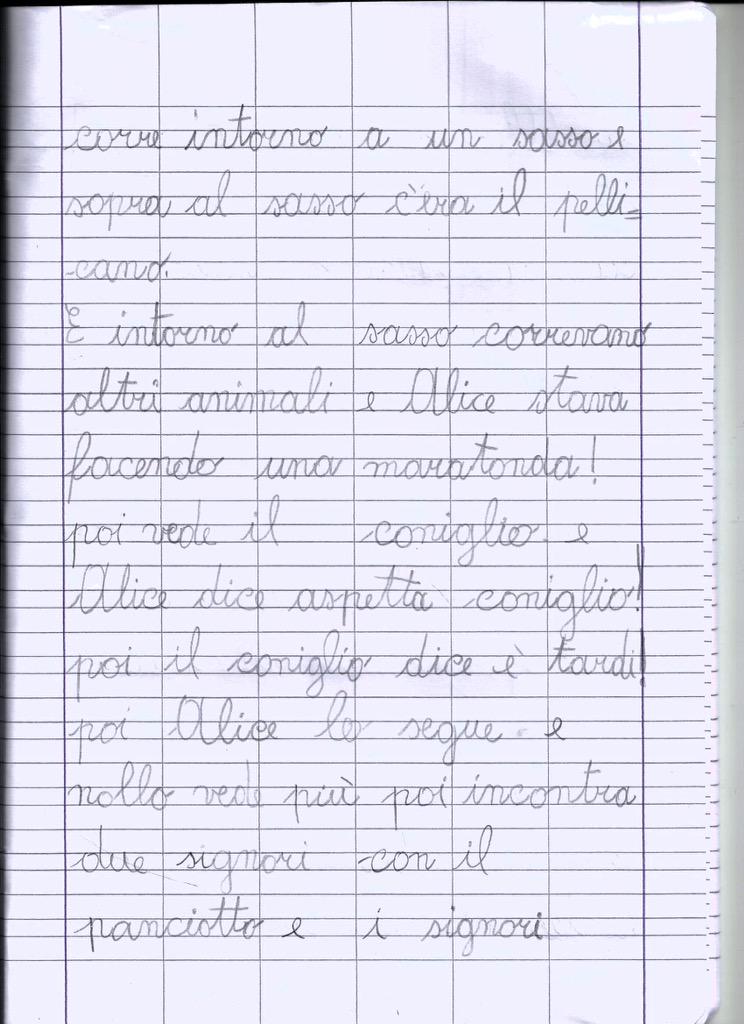 stefybassi's tweet photo. Cara @AliceAvventure, durante le vacanze penso ancora a te e riscrivo le tue avventure! Sofia 1A @TwLetteratura http://t.co/Vl3P5sVU0W