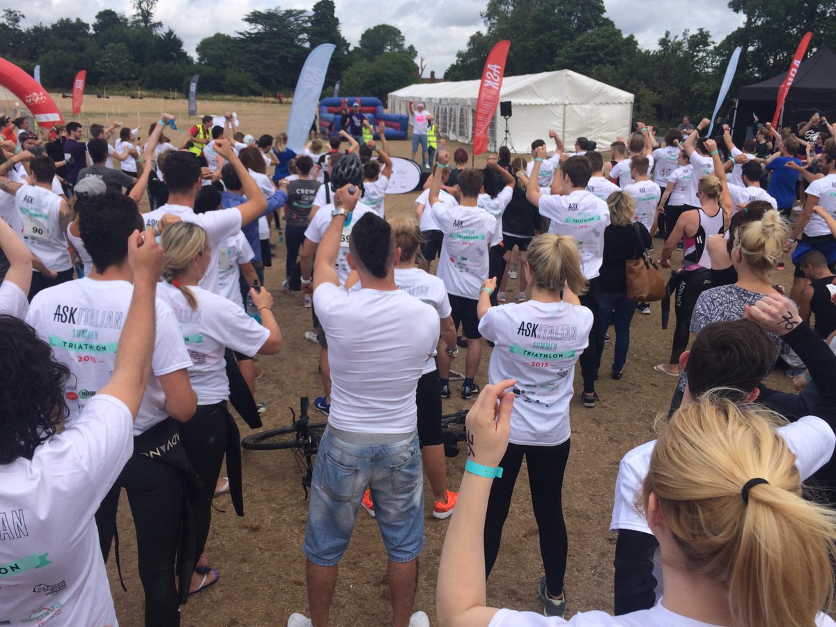 WeAreInMoment's tweet photo. We're currently warming up for our client @ASKItalian's Summer Triathlon! #ASKItalianGOSH http://t.co/VTmpVVhARV