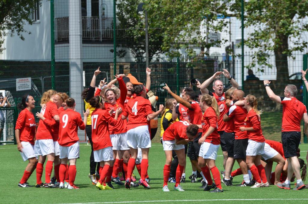 What an unforgettable moment.....❤️ JERSEY LADIES NATWEST ISLAND GAMES CHAMPIONS 🔶🔶🔶 @JfaWomen <a href="/JerseyFA/">Jersey Football Association 🇯🇪</a> <a href="/atopphoto/">Adrian Topley Photography</a>