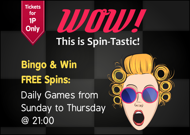 SpectraBingo's tweet photo. #Bingo to win #FreeSpins!! Play our WOW bingo game Sun-Thurs at 9pm. We're giving away 200 free spins! #SpectraBingo http://t.co/xswXkeUhpT
