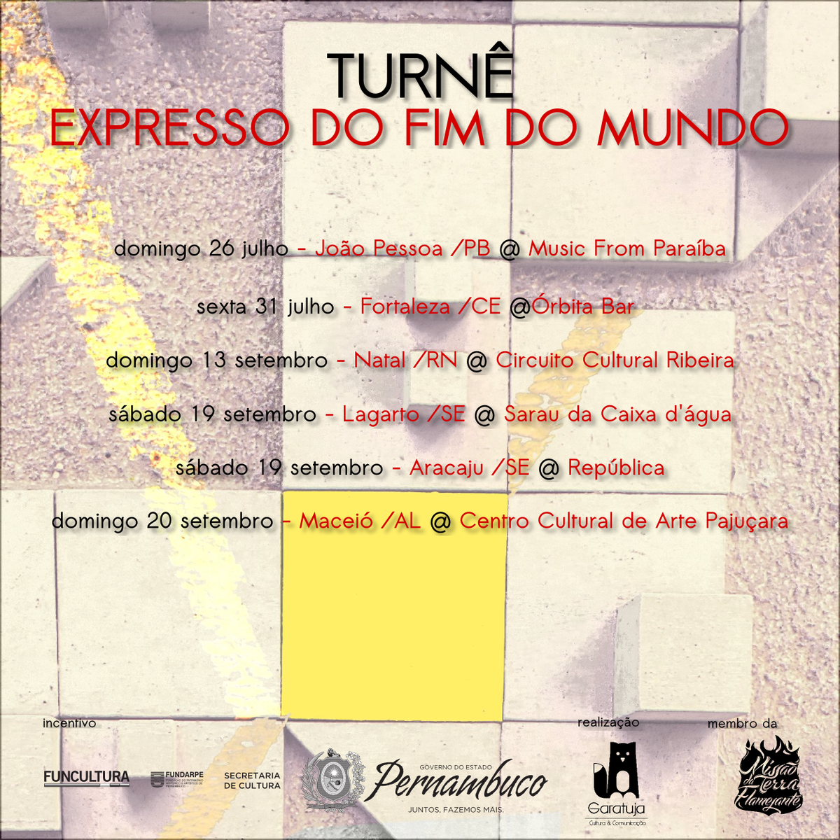 sementedevulcao's tweet photo. Tem Turnê #ExpressoDoFimDoMundo http://t.co/BRlbX89CI6