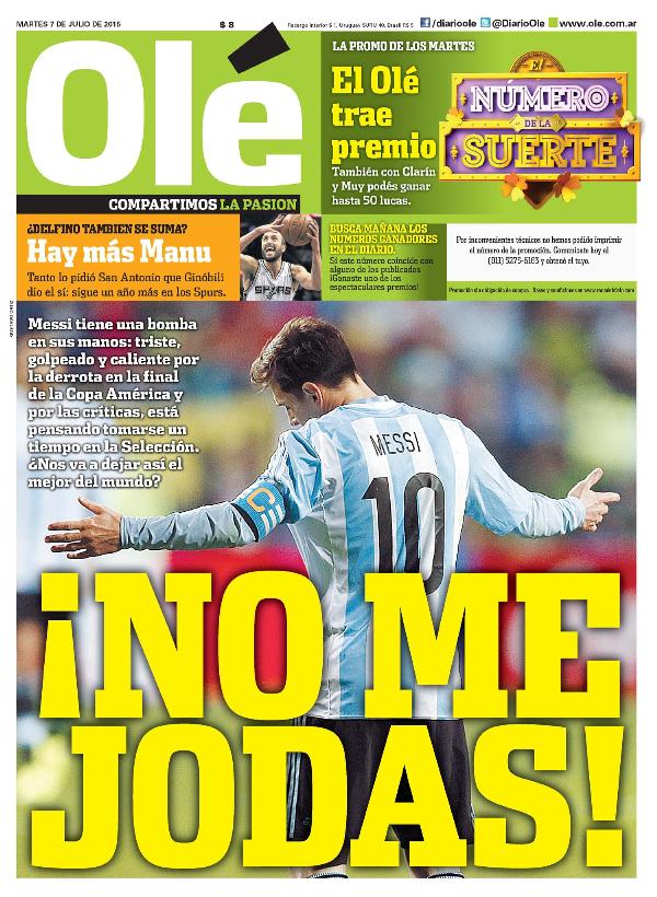 MPRESS's tweet photo. #Balotaje #Messi #PapaFranciscoEnEcuador lideran las #TapasDelDia. Ver todas acá: http://t.co/og6fOjdf8P http://t.co/9JXjOy7IlX