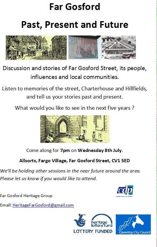 Tomorrow night were getting together to talk about Far Gosford Street. We'd love to see you there :)