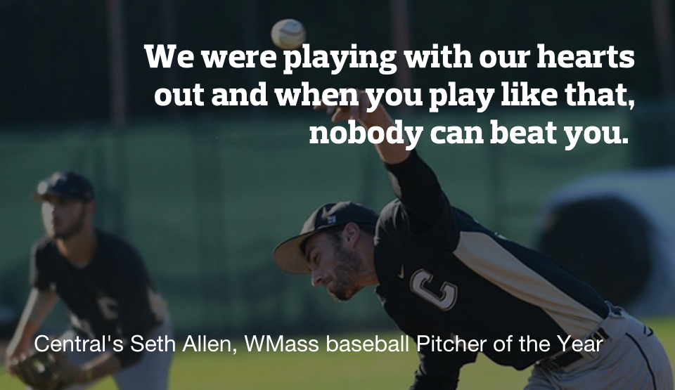 MarkCVolain's tweet photo. WMass Baseball Pitcher of the Year: Central's Seth Allen. http://t.co/spFCsGpdcE http://t.co/RGgNj4dWE6