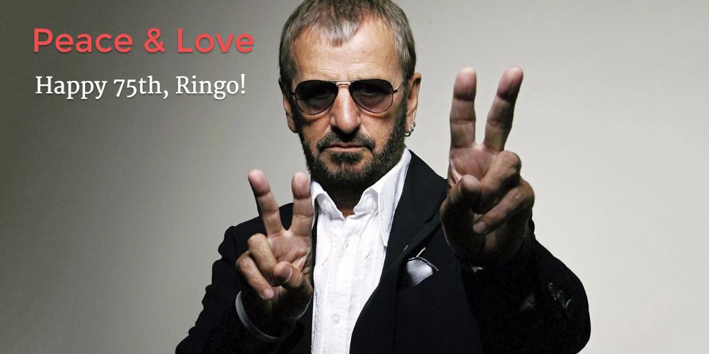 Happy 75th birthday to Ringo Starr! The Beatles wouldn\t have been what they were without your drumming. You rock   