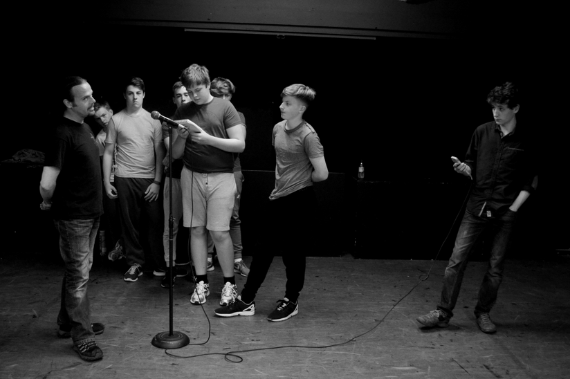 CCShedDrama's tweet photo. Recording our interview of Dave from Troublemaker for #CCcommunityDay http://t.co/fpXbByVAo7