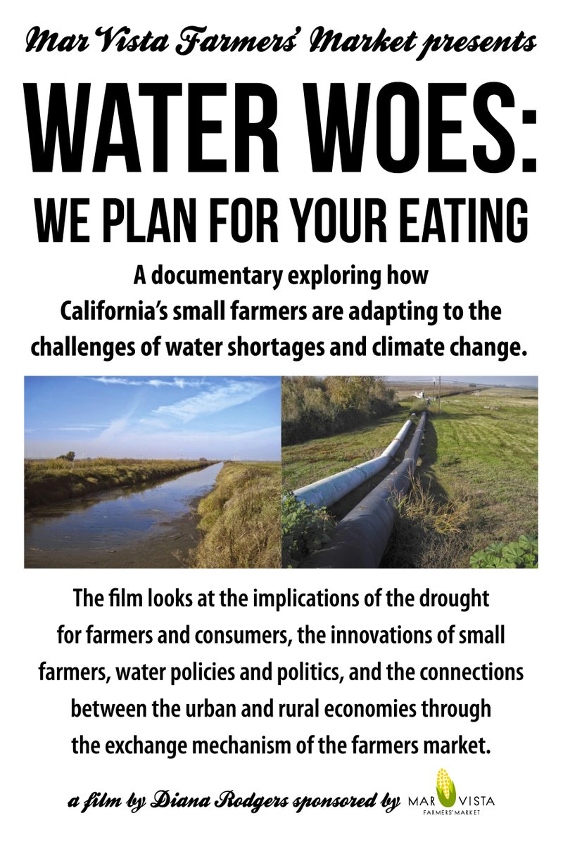 Next FARMING 101, July 14: screening of film 'Water Woes, We Plan For Your Eating', RSVP at eventbrite.com/e/farming-101-…