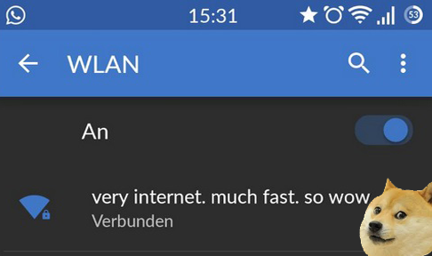 Alecks194's tweet image. Neuer WLAN Name: ✅ #sowow #muchfast #veryinternet