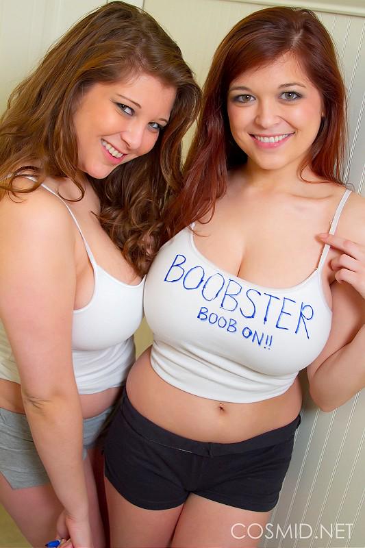 “Busty Kelly &amp; Tessa Fowler Stretching Those DIY Tight Boobster...