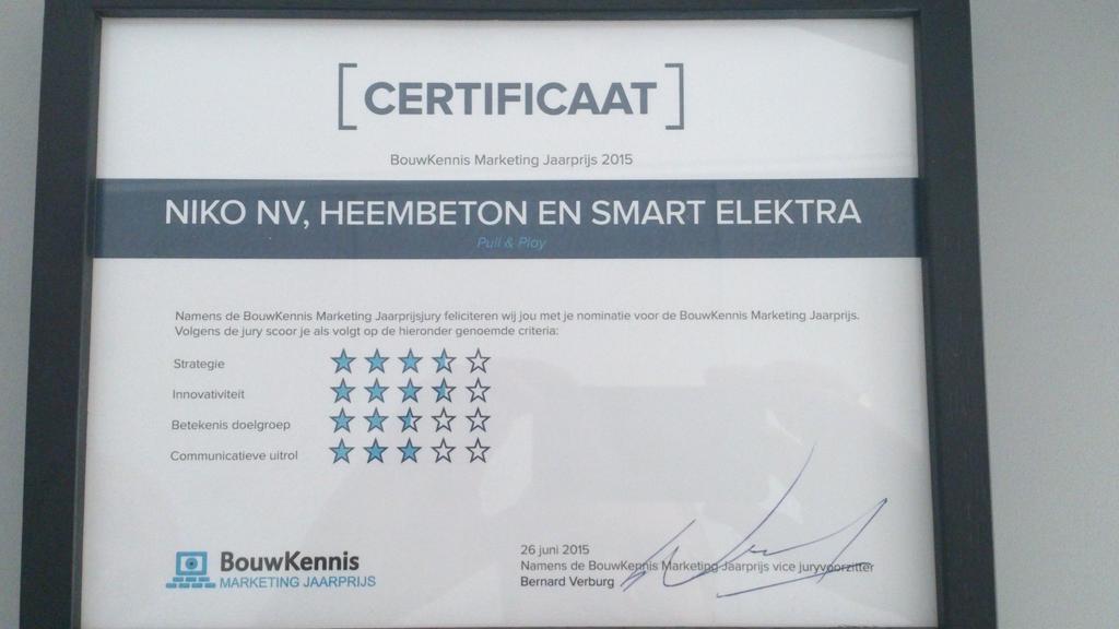 We waren genomineerd voor de Bouwkennis Marketing Jaarprijs. #P&amp;P #Niko #Heembeton