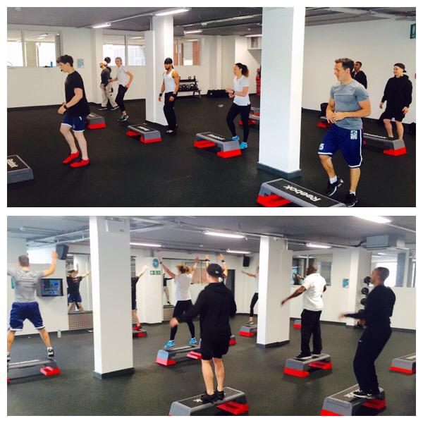 Puregym_FINSPK's tweet photo. The team bonding over Step class at team meeting today!#purestep #teambonding #teamthattrainstogetherstaystogether http://t.co/mWxdaOYou2