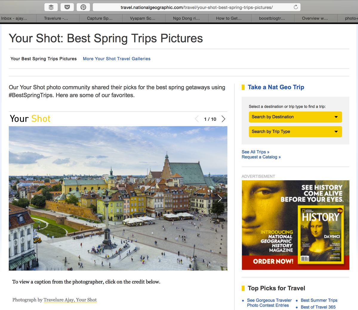 TheTravelure's tweet photo. Just discovered my image as No.1 image in #NatGeoEditorsPick in #BestSpringTrips gallery! #FeelsNice #OldTownWarsaw http://t.co/SpMb4Cn9cd