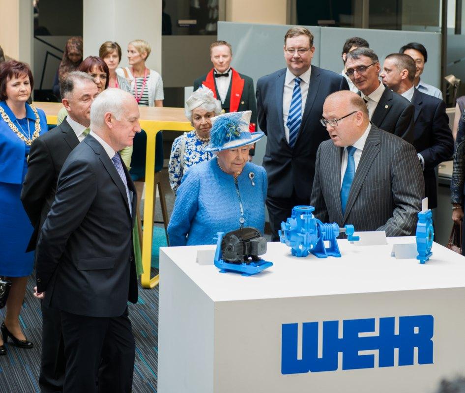 Here's HM the Queen meeting a scaled down model of the Warman slurry pump