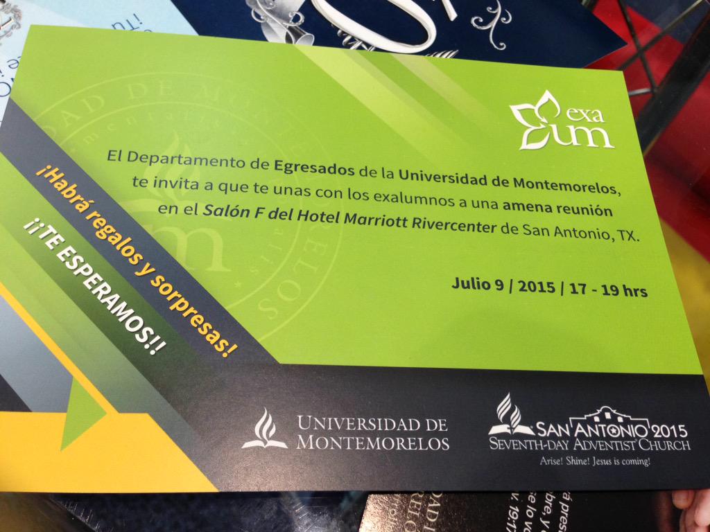 liljohnwashere's tweet photo. Te invitamos a la reunión de egresados Jueves 9 / 2015 / 17 - 19 Hrs. #GCSA15 #viveum http://t.co/zyS2zxxE9p