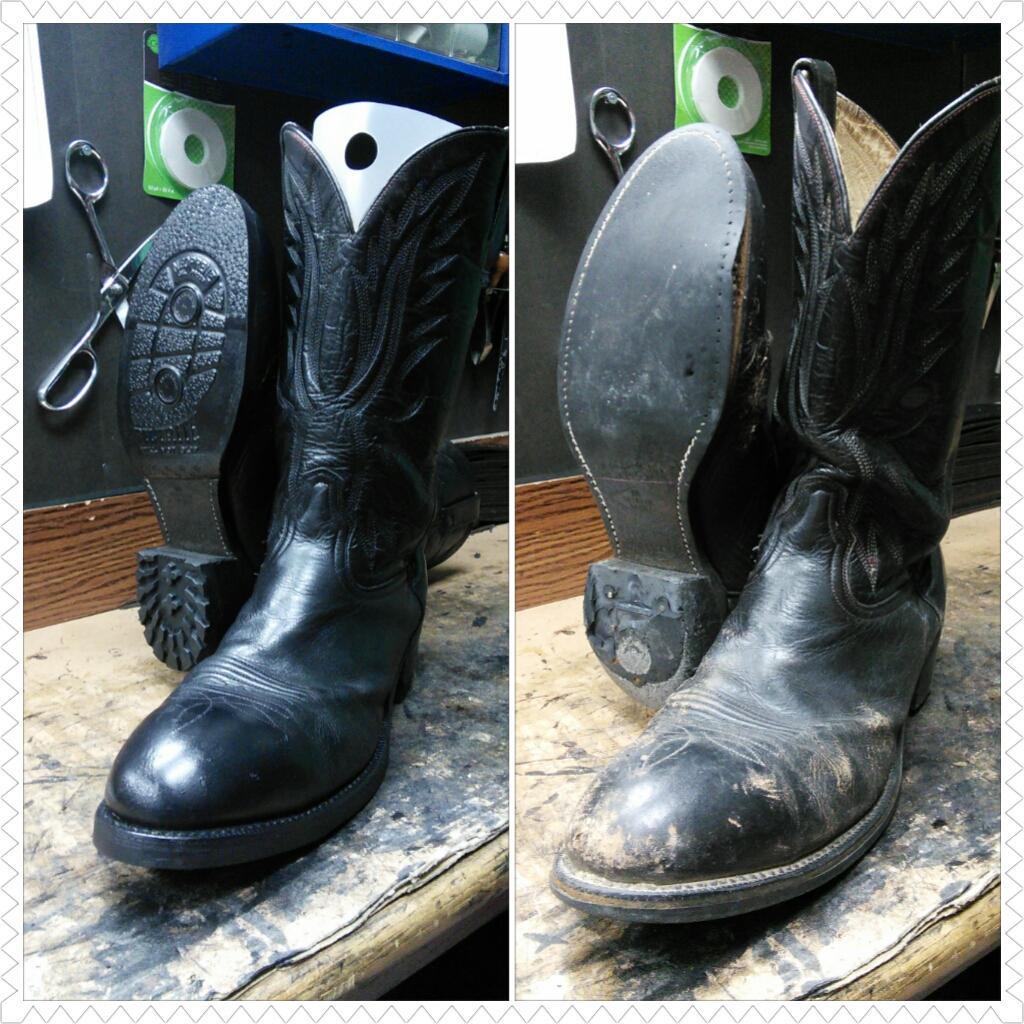 HighlandShoe's tweet image. A pair of well worn boots. He knew where to take them. Good as new! #newglasgow #truro #antigonish #boots #shoerepair