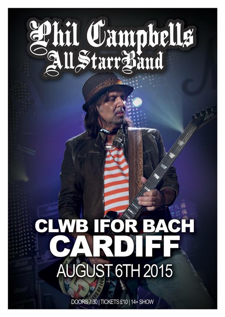 MotorheadPhil's tweet photo. New Cardiff show announced for the All Starr band at @CLWBIFORBACH on August 6th! http://t.co/6C5qhTkxsN