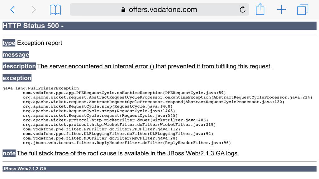 M_Pexx's tweet image. @VodafoneIT mentre tentavo di attivare la mia promozione di spotify... #ocioneldichiararevariabili #nullpointer