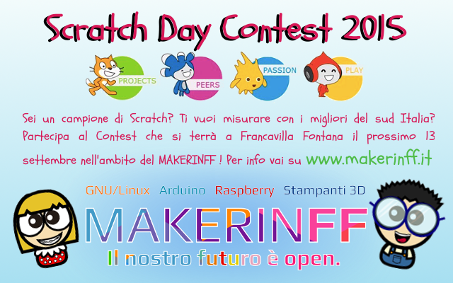 MakerInFF's tweet image. #ScratchContest: vuoi diventare il campione del Sud Italia misurandoti nella categoria under12?
Iscriviti subito