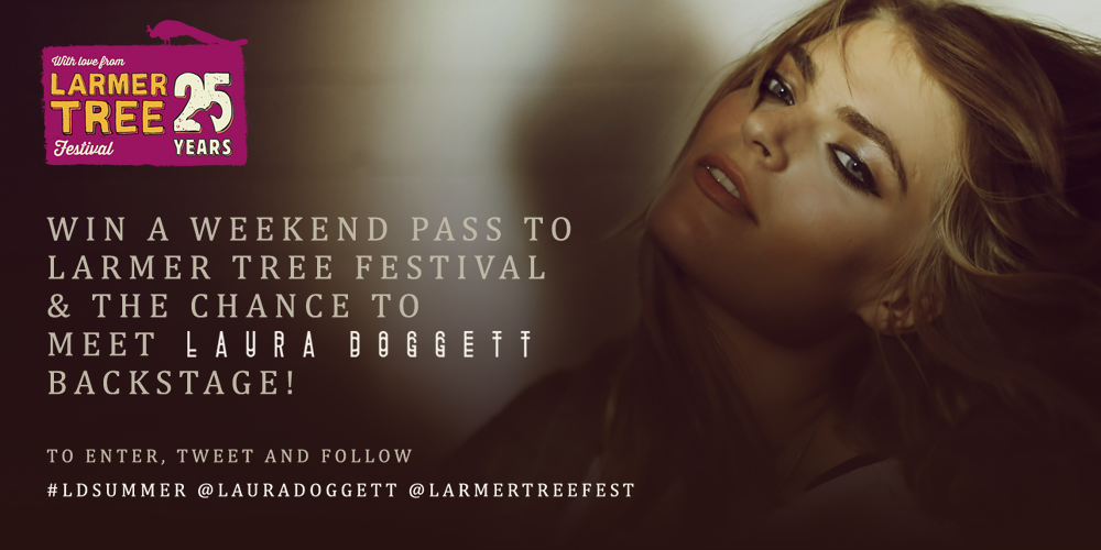LauraDoggett's tweet photo. Still time to #win weekend tix to @LarmerTreeFest & hang out backstage #LDsummer XX http://t.co/m4BG6sCfPo