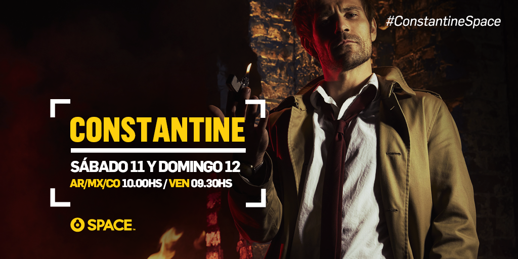canalspace's tweet photo. ¿Quieres volver a mandar todo al infierno? ¡Vuelve #ConstantineSpace con maratón de 2 días! Este Sábado y Domingo http://t.co/rlRPbezKTw