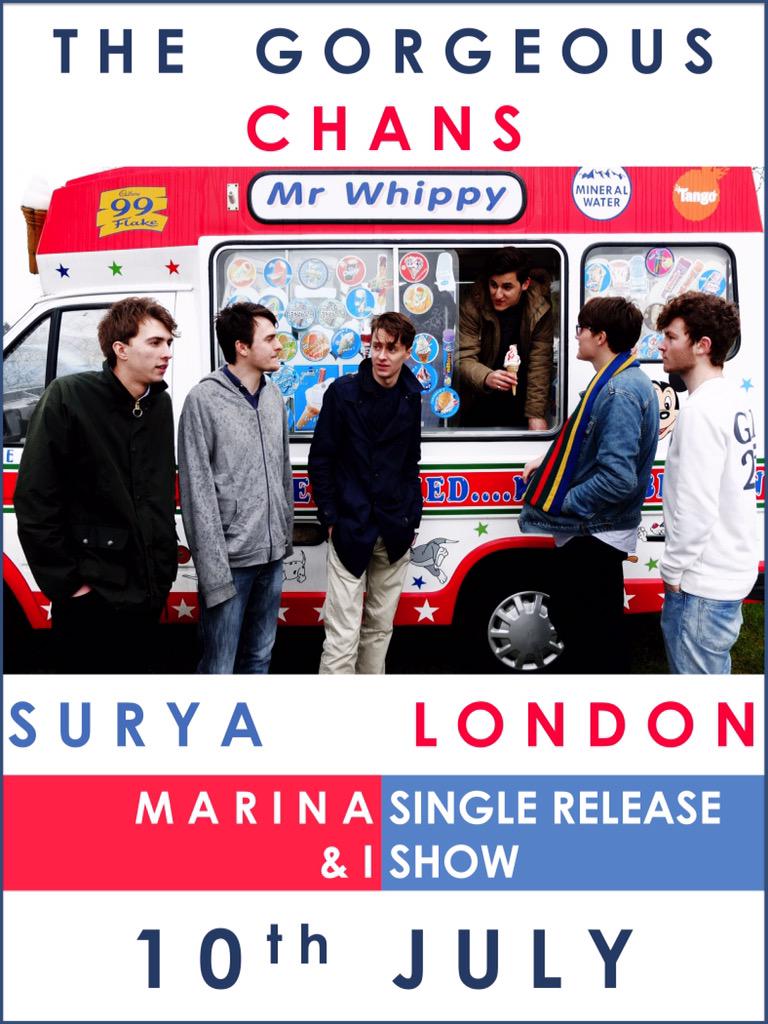 gorgeouschans's tweet photo. On Friday we're at @Surya_London for another headline show! There are still some tickets on sale x http://t.co/ogsMfjhQRg