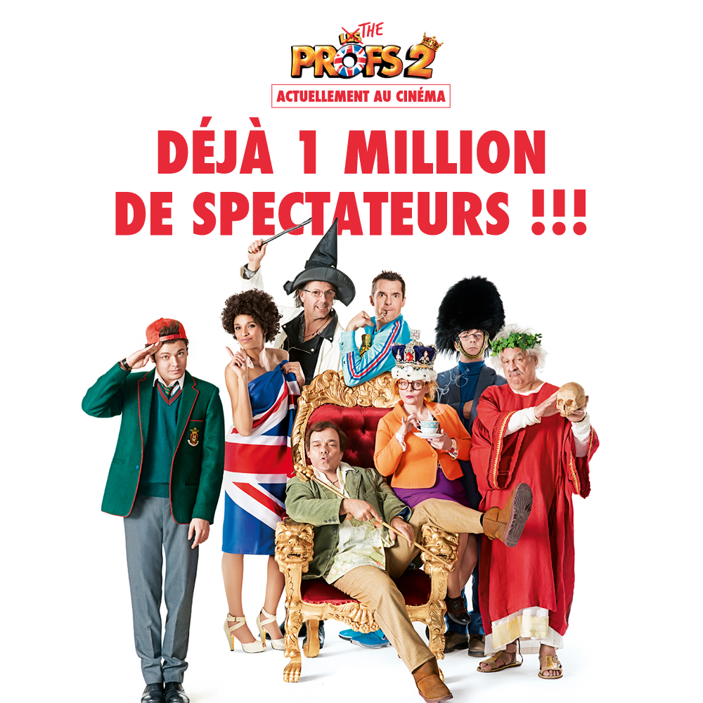 LesProfs2's tweet photo. Un immense MERCI !! :D
RT si tu fais partie du million de spectateurs du film #LesProfs2 ! http://t.co/h7QFaFT6FT