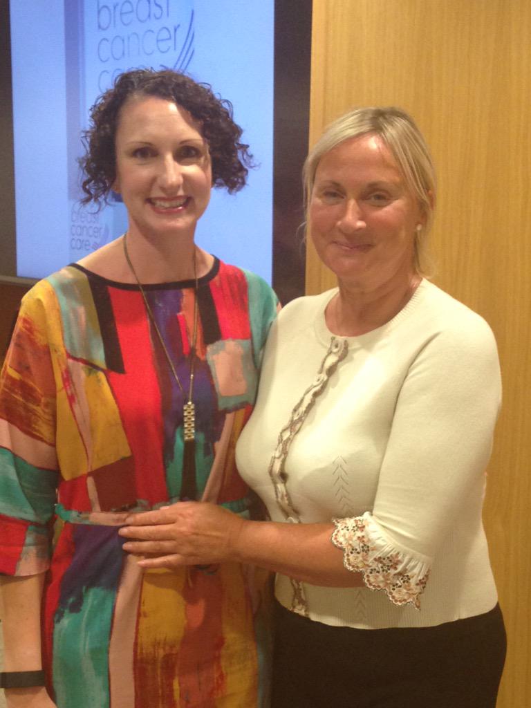 Privilege to meet <a href="/kelly_talks/">Kelly</a> at tonight's <a href="/pinkladiesgsy/">Pink Ladies</a> support group pictured with Sharon our Breast care CNS