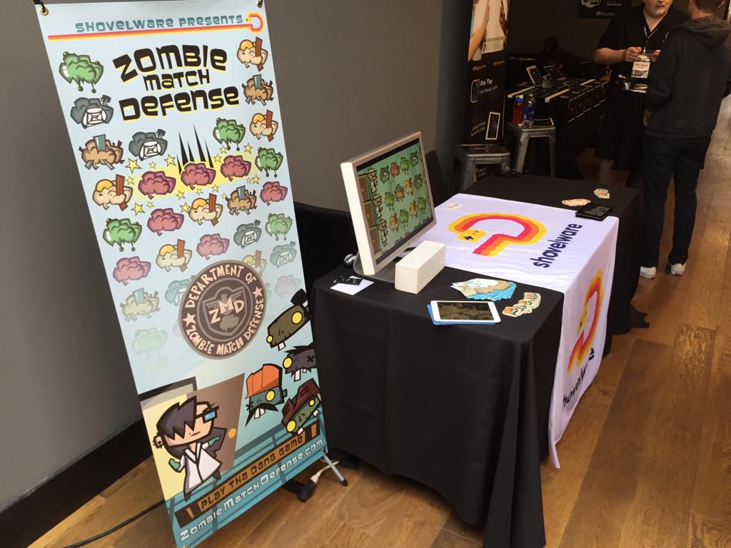 We’re all set up at #PGCSanFran, come by and check out <a href="/zombie_match/">zombie match defense</a>!