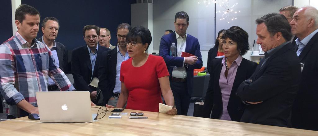 Flexintl's tweet photo. Honored to host US Secretary of Commerce @PennyPritzker today at @Flextronics Innovation Center viewing Flex Pulse http://t.co/hWlHuxvOzU