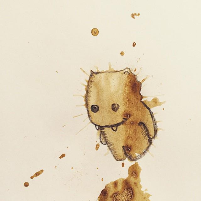 BeanGenius's tweet image. Don't cry over spilled coffee, get creative. Artist Creates Monsters From #Coffee Stains bngeni.us/1flb8E6