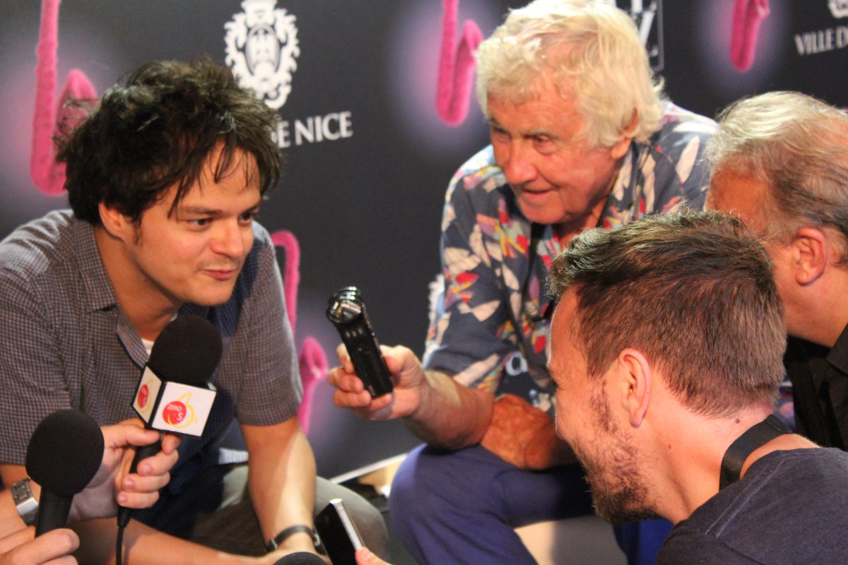 Jamie #Cullum, deux heures avant son concert sur la scène Masséna. #NJF #Nice06