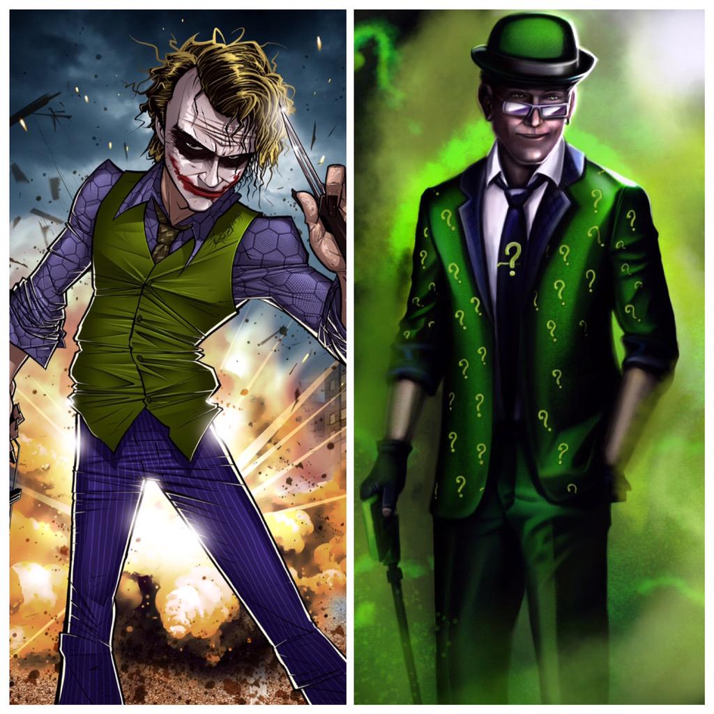 MarvelvrsDC's tweet image. RT FOR JOKER FAVOURITE FOR THE RIDDLER