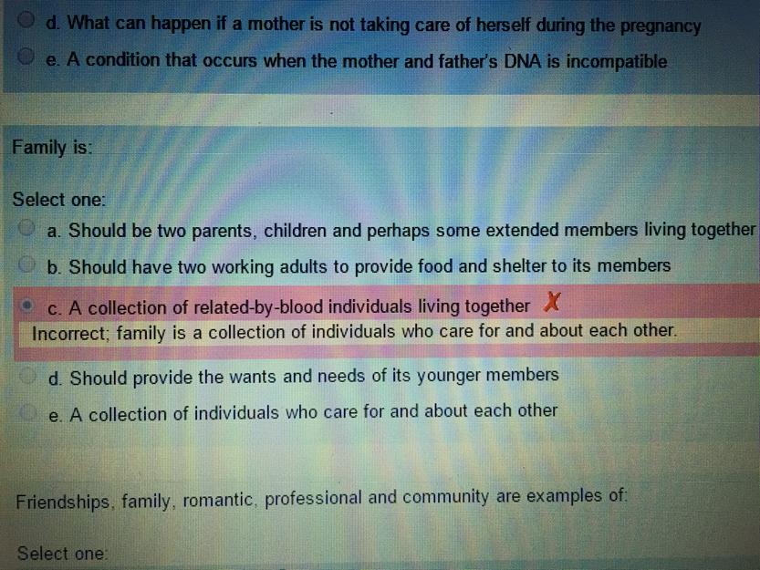 High School Test Question Asks for Definition of ‘Family.’ This Student’s Answer Was Deemed Incorrect. CJW4ME1XAAA2wDs