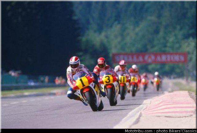 bgmotogp's tweet image. #13DaysUntilQatar with HRC-Honda teammates @Freddiespencer (winner) and Randy Mamola (2nd) at Spa, #NS500 1984