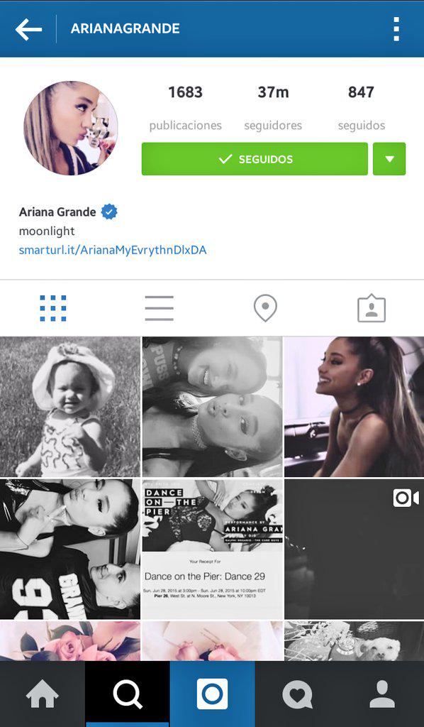 Ari_Spainfans's tweet photo. ¡¡¡@ArianaGrande  ha llegado a 37 millones de seguidores en Instagram!!!😍 http://t.co/Df0g9Zi6NQ