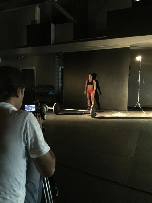 Behind the camera scenes, on shoot today with Kristine Andali at Alpha training center.