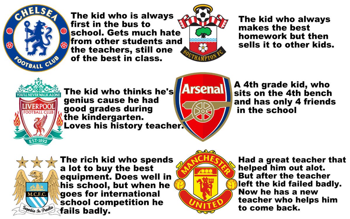 burek's tweet photo. If the Premier League was a school class http://t.co/WP0PDvvSMg