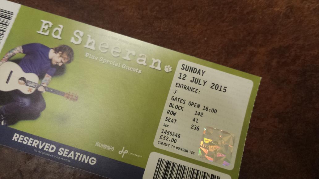 Yup! So excited! #EdSheeranWembley