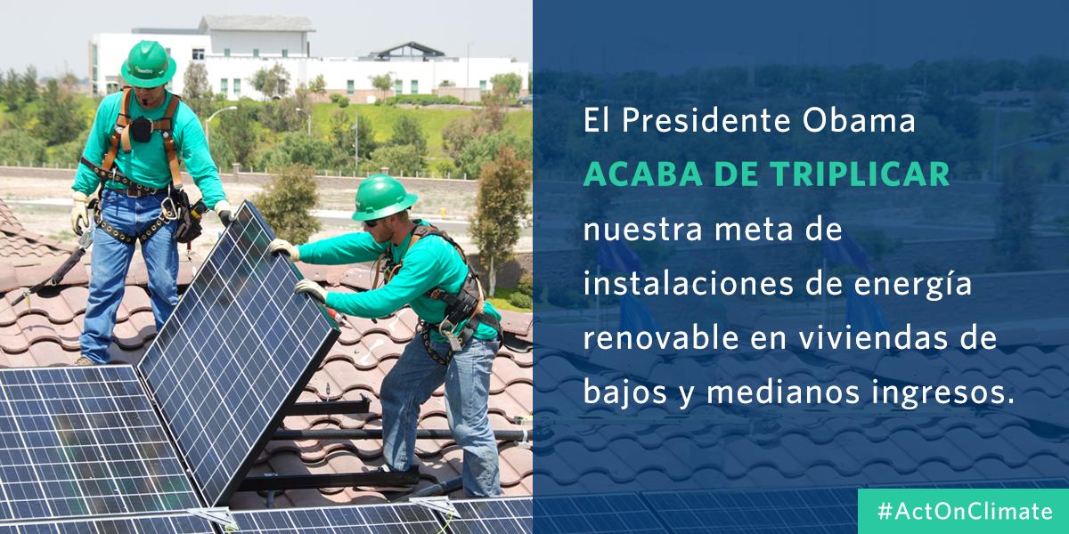 LaCasaBlanca44's tweet photo. Es hora de que + familias de bajos recursos tengan acceso a la energía solar http://t.co/M4gI2qUvLI #AcciónClimática http://t.co/LIXQEMwKk8