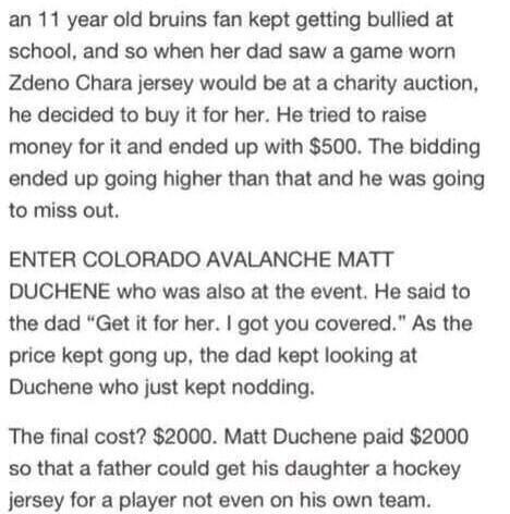 Cause We Re Canadian On Twitter Matt Duchene Is The Definition Of A Class Act Http T Co 2ihyrwsugs