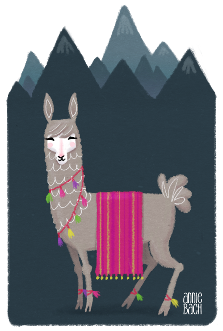 lovely llama time #illustration #kidlitart