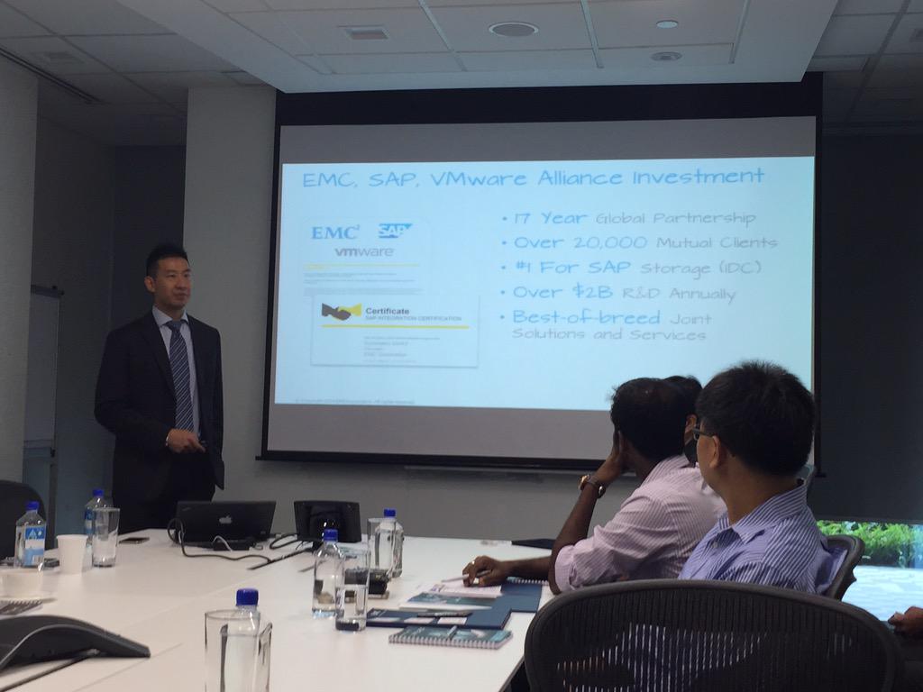 mireknowak's tweet image. @tildenwu kicks off #SAPWeek speaking about the power of #SAPHANA with #EMCSAP, #VMWare, and #Virtustream @aggi_gi