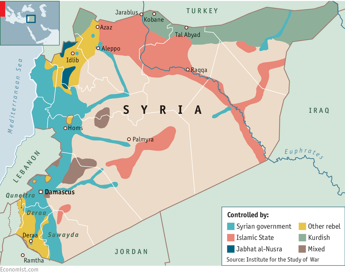 TheEconomist's tweet image. As Syria continues to disintegrate, its wary neighbours consider buffer zones on their borders econ.st/1UwJPGH