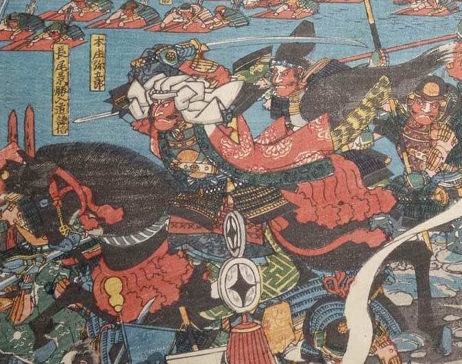 浮世絵、本朝武勇鑑(上杉謙信、武田信玄）楊州周延画 【公式通販】