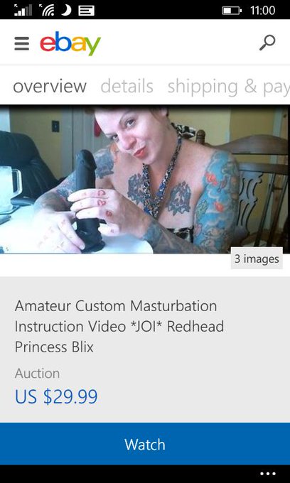 Seller: Princess_Blix on #eBay   Get a custom video for only $29.99 !  #StreamateHottie #CustomClip http://t<a href="/tag/ebay"class="tags">#eBay</a><a href="/tag/customclip"class="tags"><span>#customclip</span></a><a href="/tag/streamatehottie"class="tags"><span>#streamatehottie</span></a>