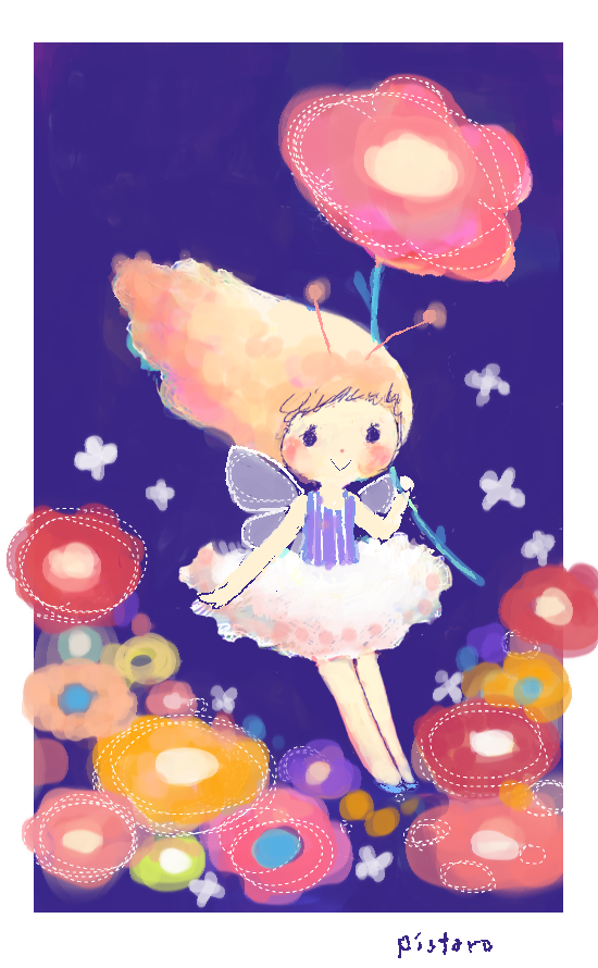 星月 ピスタロ Di Twitter イラスト 妖精 フェアリー 花 女の子 絵 ふわふわ Http T Co Dqxduxfrqb